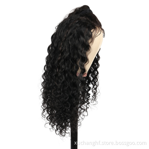 Raw Indian Virgin Human Hair Lace Frontal Wig for Black Women HD Full Lace Front Wig Deep Wave Curly Bob Closure Wig
